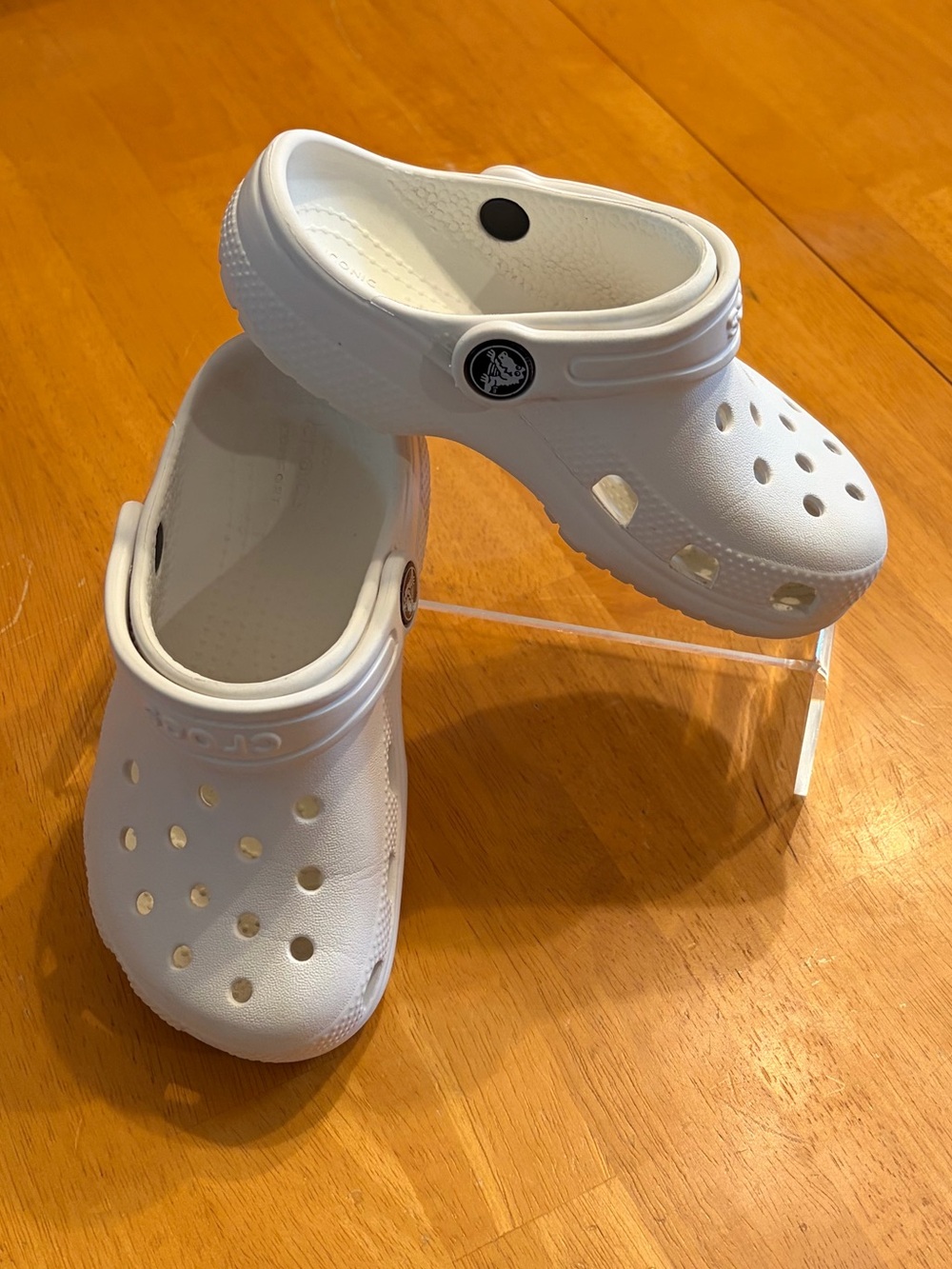 CROCS Kids White Classic Clog Sandals